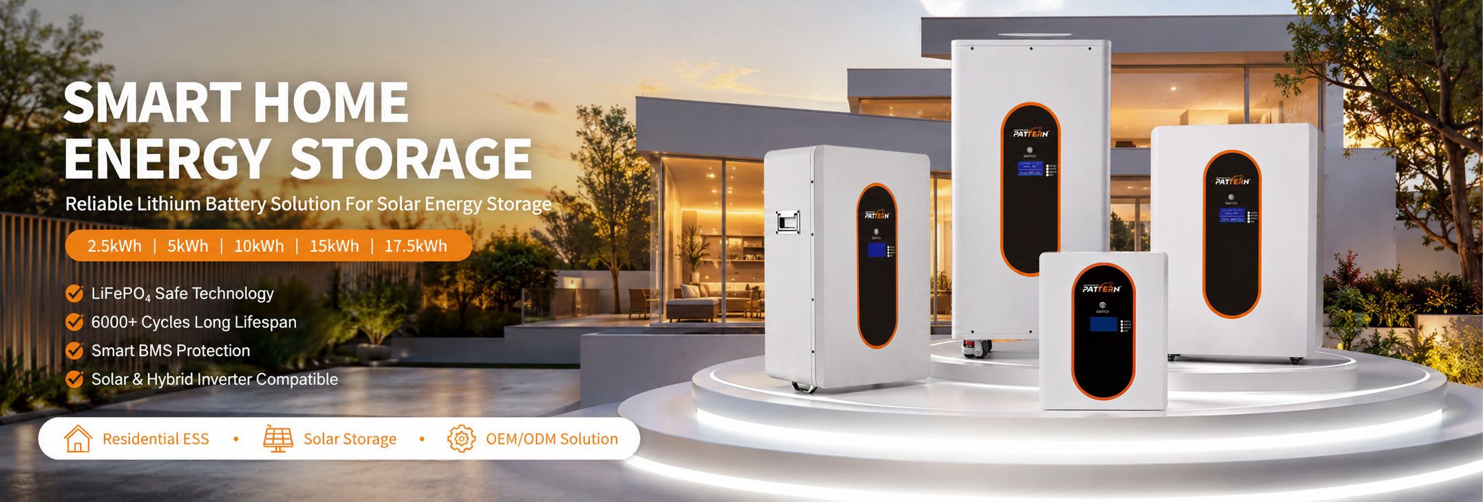 Smart Home Energy Storage — 2.5 to 17.5 kWh LiFePO4 Solutions