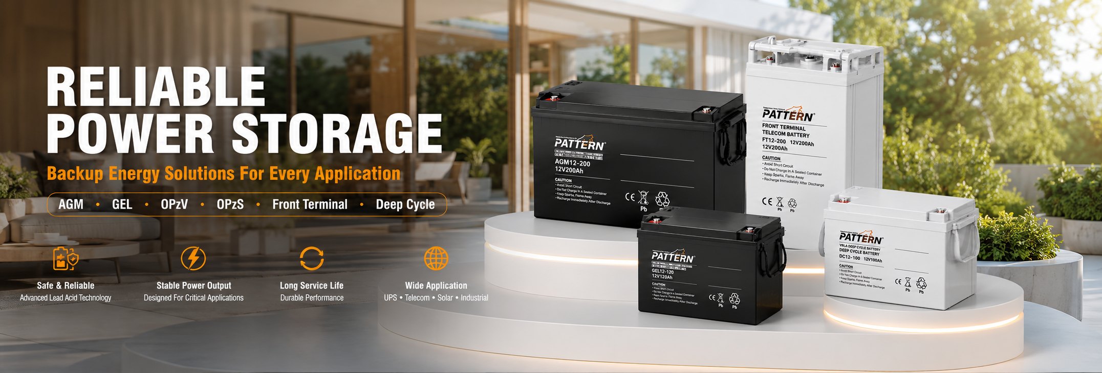 Reliable Power Storage — AGM / GEL / OPzV / Deep Cycle Batteries